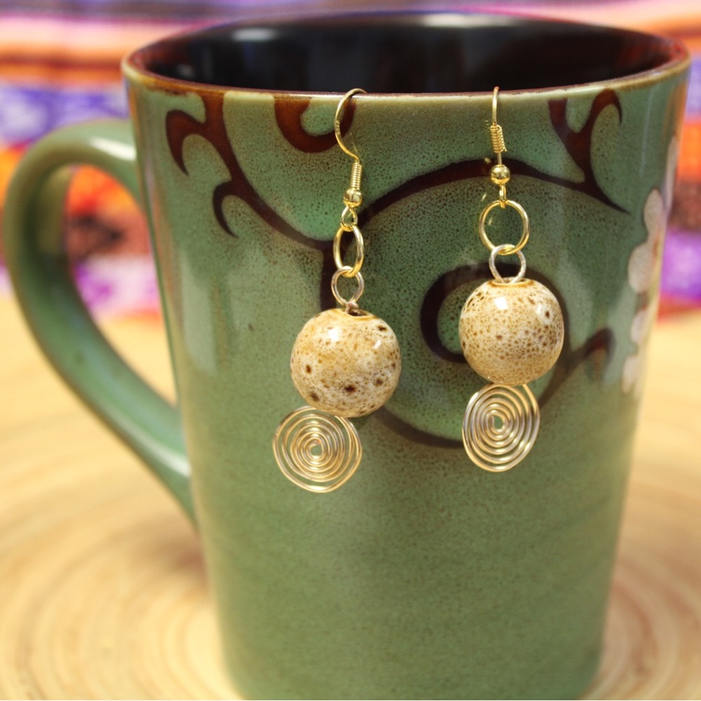 Hand made wire earrings